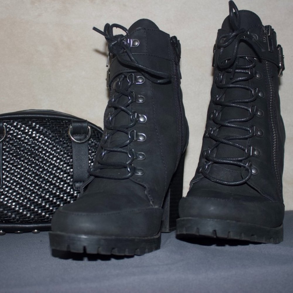 Shandee Lace-Up Booties